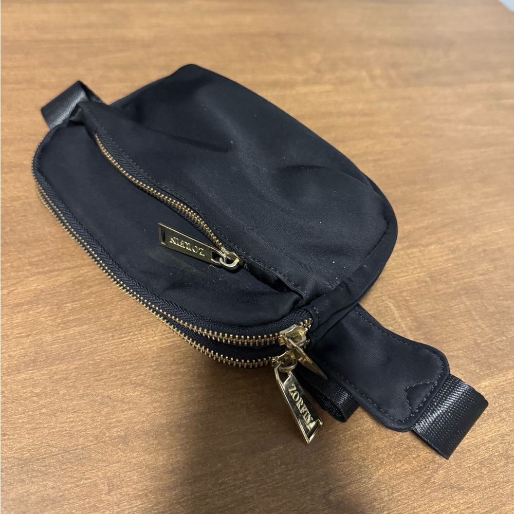 Black Belt Bag with Minimalist Design